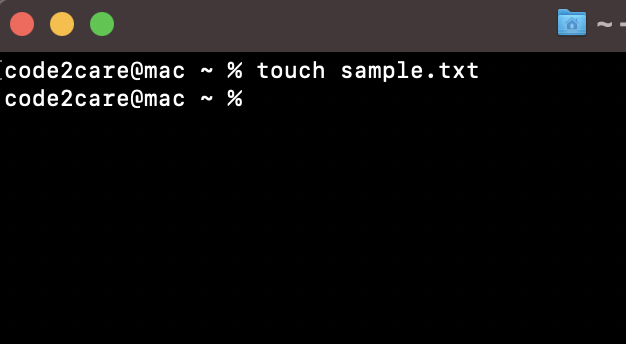 5. macOS Terminal touch command